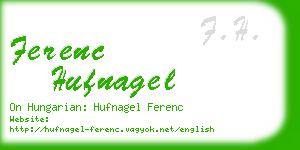 ferenc hufnagel business card